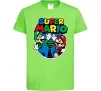 Дитяча футболка Mario and Luigi Лаймовий фото