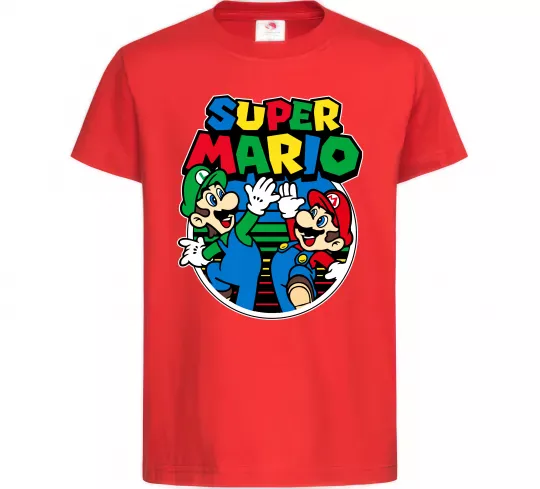 Дитяча футболка Mario and Luigi Червоний фото