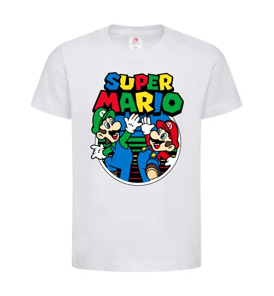 Детская футболка Mario and Luigi Белый фото