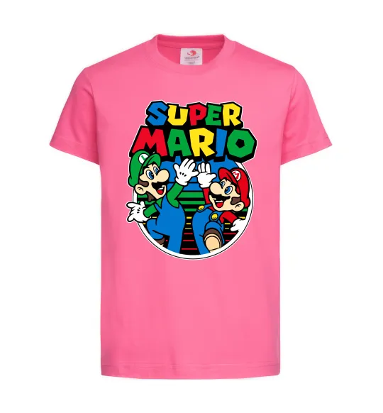Детская футболка Mario and Luigi Ярко-розовый фото