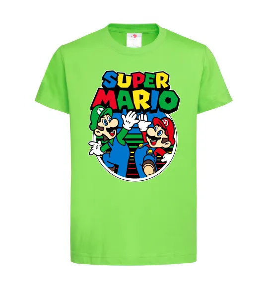 Детская футболка Mario and Luigi Лаймовый фото