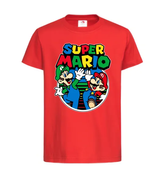 Детская футболка Mario and Luigi Красный фото