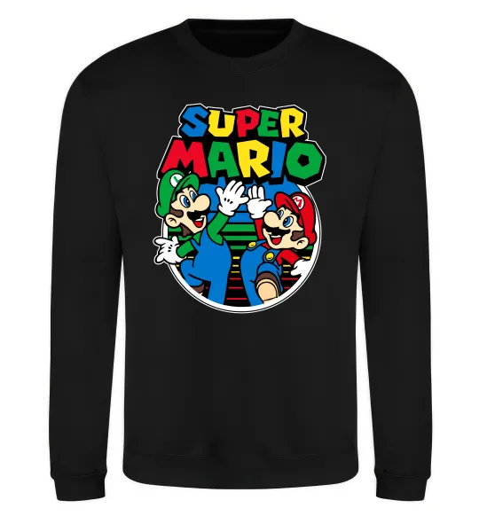 Свитшот Mario and Luigi Черный фото