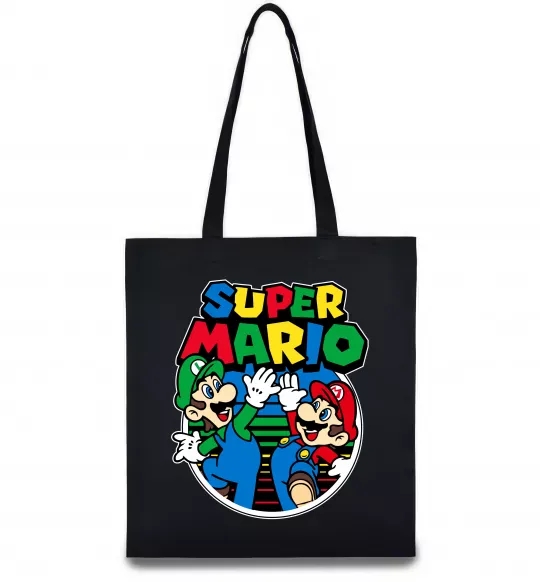 Еко-сумка Mario and Luigi Чорний фото