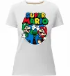 Жіноча преміум футболка Mario and Luigi Білий фото