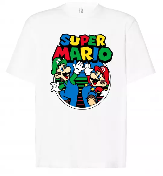 Футболка Оверсайз Mario and Luigi Білий фото