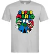 Мужская футболка Mario and Luigi Серый фото