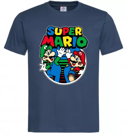 Мужская футболка Mario and Luigi Темно-синий фото