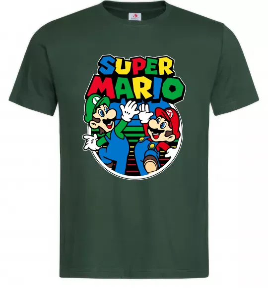 Мужская футболка Mario and Luigi Темно-зеленый фото