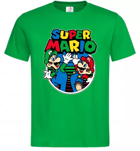 Мужская футболка Mario and Luigi Зеленый фото