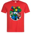 Мужская футболка Mario and Luigi Красный фото