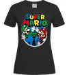 Женская футболка Mario and Luigi Черный фото