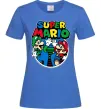 Женская футболка Mario and Luigi Ярко-синий фото