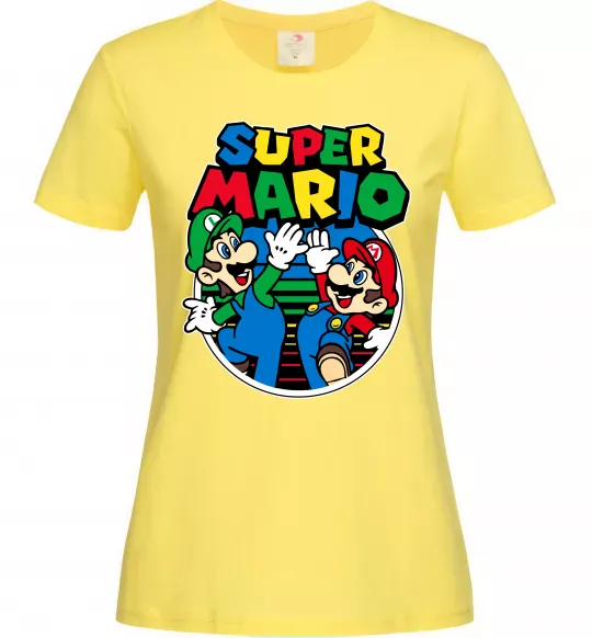 Женская футболка Mario and Luigi Лимонный фото