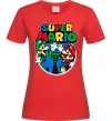 Женская футболка Mario and Luigi Красный фото