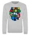 Свитшот Mario and Luigi Серый меланж фото