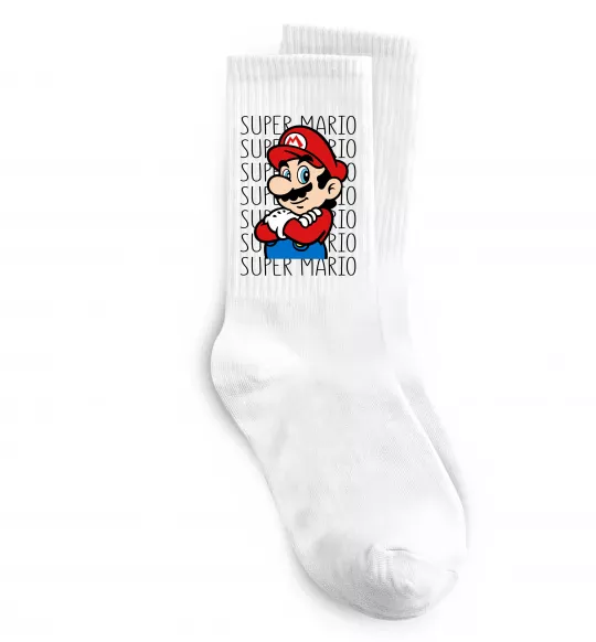 Носки Super Mario з написами Белый фото