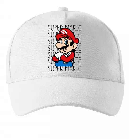 Кепка Super Mario з написами Білий фото