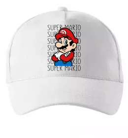 Кепка Super Mario з написами Білий фото