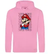 Чоловіча толстовка (худі) Super Mario з написами Рожевий фото