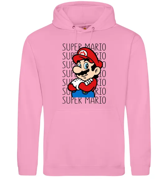Женская толстовка (худи) Super Mario з написами Розовый фото