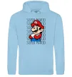 Женская толстовка (худи) Super Mario з написами Голубой фото