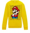 Детский Свитшот Super Mario з написами Солнечно желтый Детский Свитшот Super Mario з написами Солнечно желтый фото