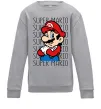 Детский Свитшот Super Mario з написами Серый меланж Детский Свитшот Super Mario з написами Серый меланж фото