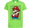 Детская футболка Super Mario з написами Лаймовый фото