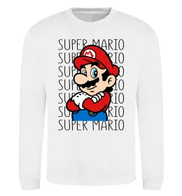Світшот Super Mario з написами Білий фото