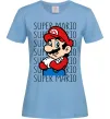 Жіноча футболка Super Mario з написами Блакитний фото