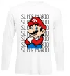 Лонгслів Super Mario з написами Білий фото