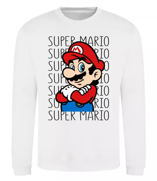 Світшот Super Mario з написами Білий фото