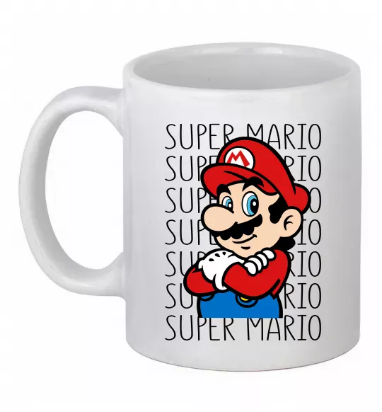 Чашка керамическая Super Mario з написами Белый фото