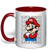 Чашка с цветной ручкой Super Mario з написами Красный Чашка с цветной ручкой Super Mario з написами Красный фото