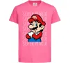 Детская футболка Super Mario з написами Ярко-розовый фото