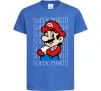 Детская футболка Super Mario з написами Ярко-синий фото