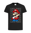 Дитяча футболка Super Mario з написами Чорний фото