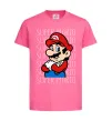 Дитяча футболка Super Mario з написами Яскраво-рожевий фото