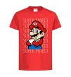 Дитяча футболка Super Mario з написами Червоний фото