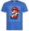 Мужская футболка Super Mario з написами Ярко-синий фото