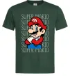 Мужская футболка Super Mario з написами Темно-зеленый фото