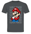 Мужская футболка Super Mario з написами Графит фото