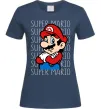 Жіноча футболка Super Mario з написами Темно-синій фото