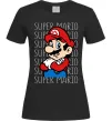 Жіноча футболка Super Mario з написами Чорний фото