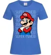 Жіноча футболка Super Mario з написами Яскраво-синій фото