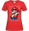 Жіноча футболка Super Mario з написами Червоний фото