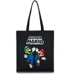 Еко-сумка Маріо та Луїджи Чорний фото