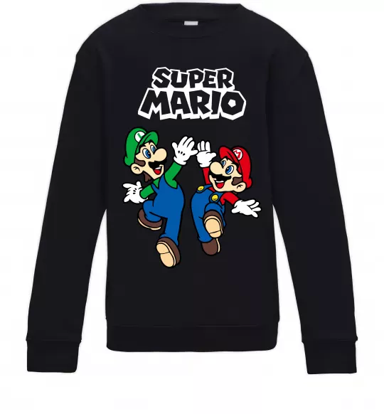 Дитячий світшот Маріо та Луїджи Чорний фото