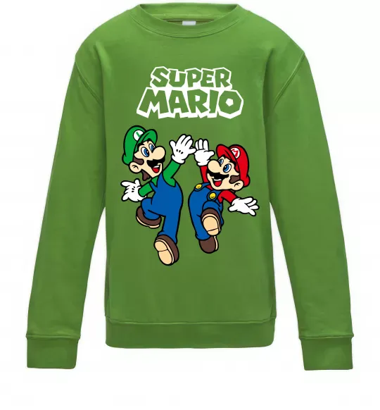 Дитячий світшот Маріо та Луїджи Лаймовий фото